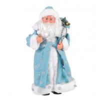 Мягкая игрушка Зимнее волшебство В синей шубке с подарками 43 см (голубой)
